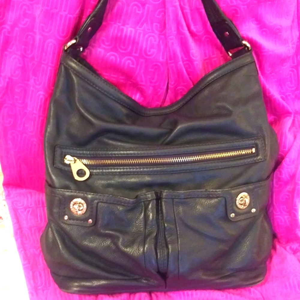 Marc by Marc Jacobs 'Totally Turnkey Faridah' Navy Blue Leather Hobo Bag